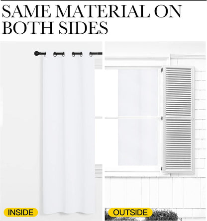 NICETOWN White Room Darkening Draperies - Energy Saving Grommet Top Curtains, 55x78 Inch (Set of 2)