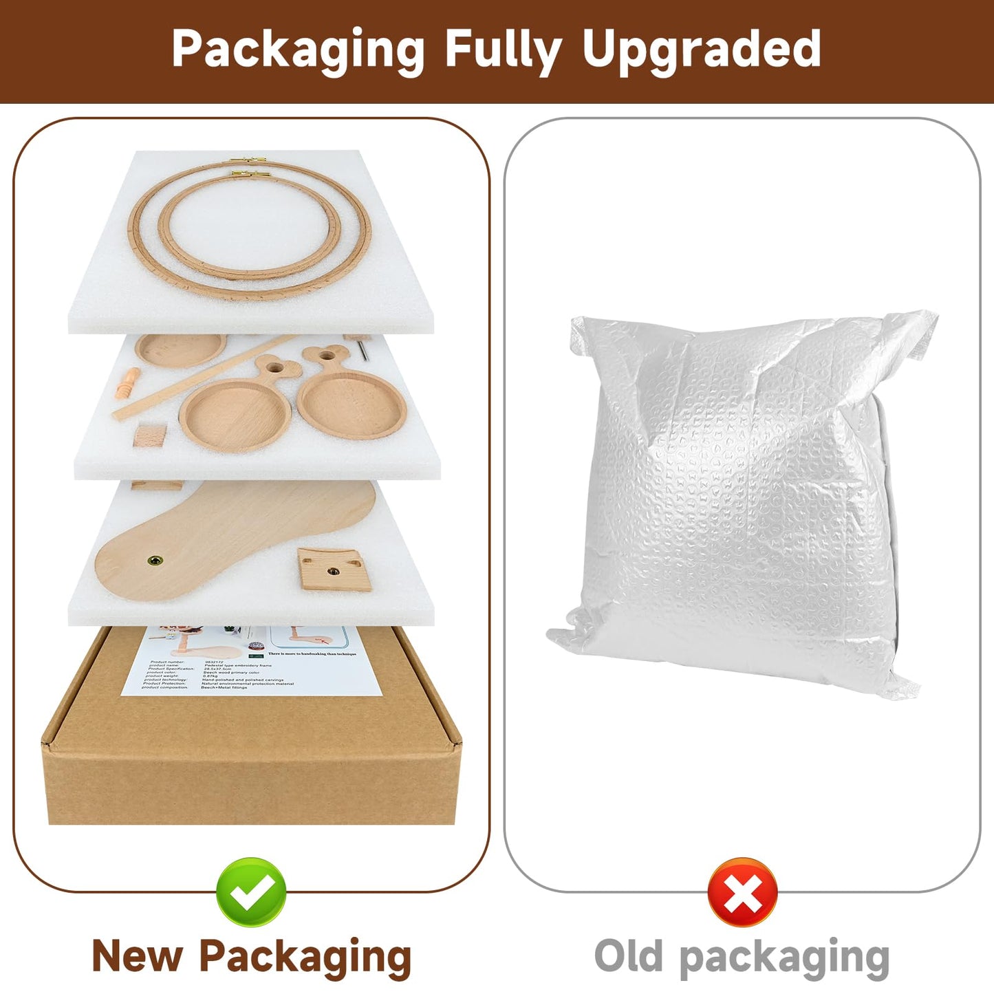 embhand Embroidery Hoop Stand Adjustable - Rotated Embroidery Frame Stand with 6'' 8'' Embroidery Hoops and 3pcs Bowls for Needlework Supplies, Embroidery Hoop Holder, Embroidery Stands for Hand Work