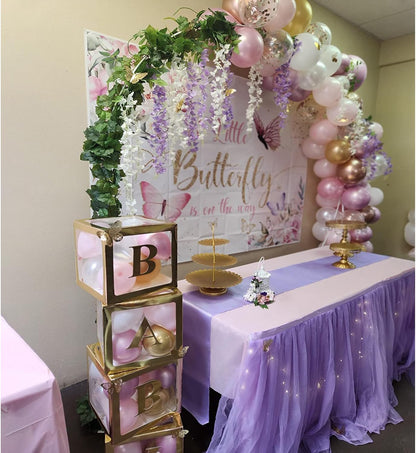 12" 108" Pack 6 TCBETO Lavender Table Runner x of Satin Silk Fabric Silky and Lustrous Table Runners for Birthday