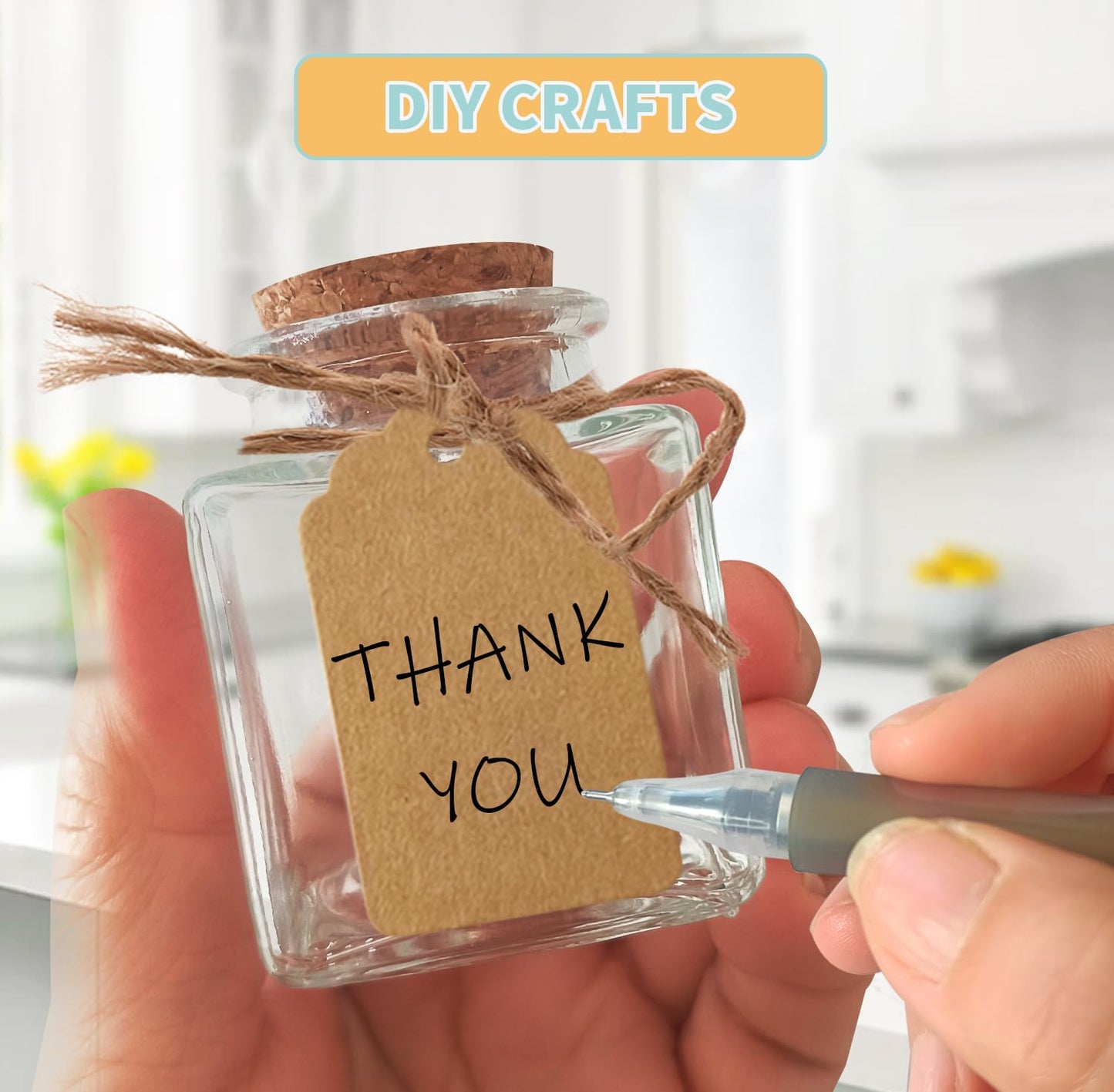 eispap 25Pcs 1.7oz Mini Glass Bottles, 50ml small Bottle, Jars with Wood Cork Stoppers, Wish Bottles, Message Bottle for Wedding Favors, Baby Shower Favors, DIY Craft (25)