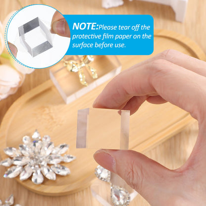 DIVINA VITAE 16Pcs Acrylic Square Display Block Clear Polished Acrylic Risers Display Stands 1 x 1 x 1 Inch Cubes Solid Pedestal Stand for Jewelry Perfume Collection Showing