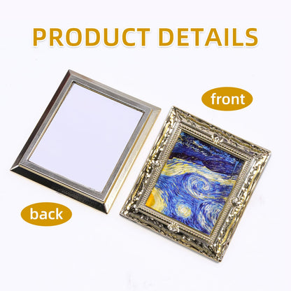 JHGCVX Miniature Dollhouse Accessories for Dollhouse Furniture on 1:12 Scale, Dollhouse Picture Frame for Miniature Home Wall Decoration Mural Model Accessories(6 Frames & Impressionist Pictures)