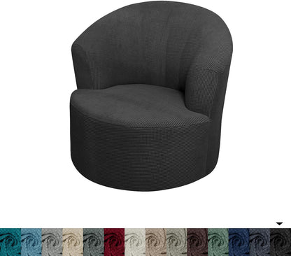 SZJIAHTM Round Club Swivel Barrel Chair Cover Modern Accent Round Club Armchair Slipcover Soft Stretch Chair Covers
