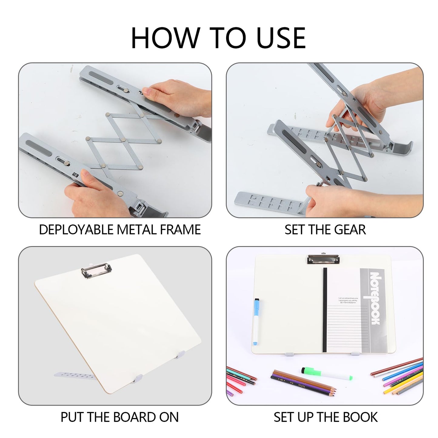 Slant Board for Writing 16 x 12 Inch Adjustable Dry Erase Writing Board Sloped Surface to Improve Handwriting Legibility 20°Slanted Clipboard for Writing Reading Drawing
