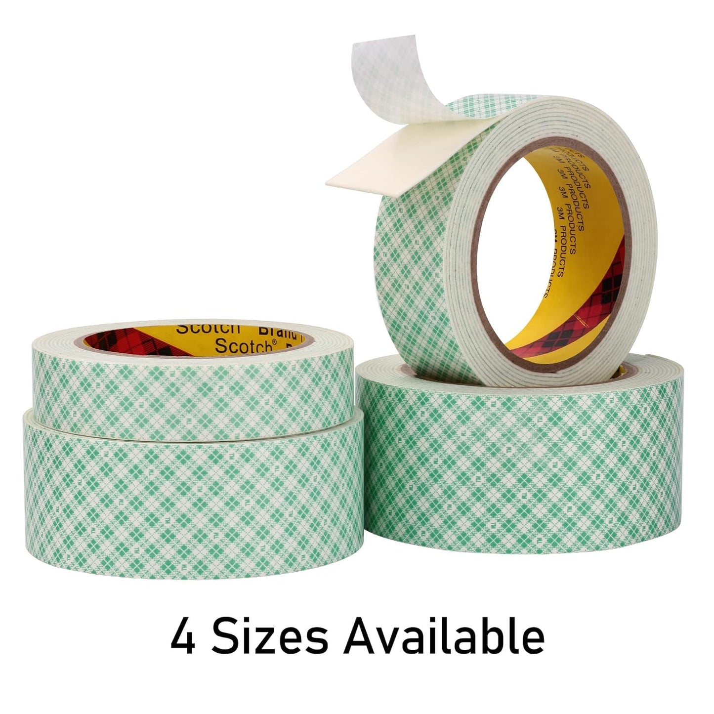 3M Double Sided Foam Tape 0.5" x 10Ft, Double Coated Urethane Foam Tape Adhesion Polyurethane for Bonding Attaching Mounting Interior Signage Nameplates DIY Card, 1 Pack, White