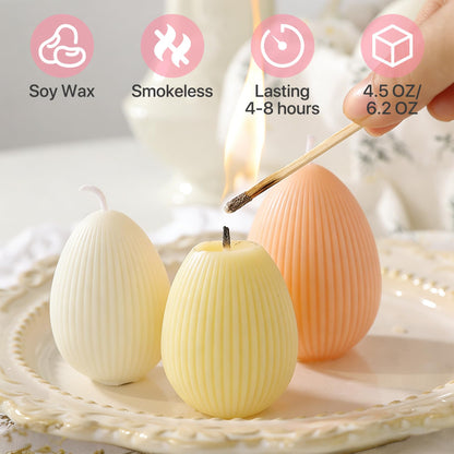 Fieldspark Easter Bunny Candles Yellow Set, 2.5'' x 4.5'' Flower & Fruit Scented Candles, Cute Rabbit Shaped Easter Gifts for Kids, Home Decor, Spring Celebration, 2 Pcs