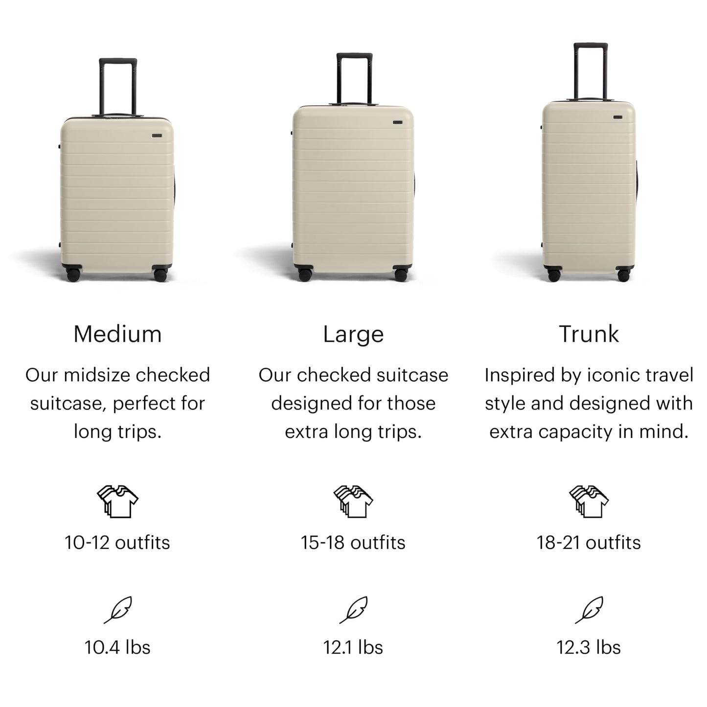 Away Trunk Checked Luggage - 31-Inch Lightweight Hardside Suitcase with 360° WhisperGlide Spinner Wheels, Interior Compression System, TSA-Accepted Lock - Salt White