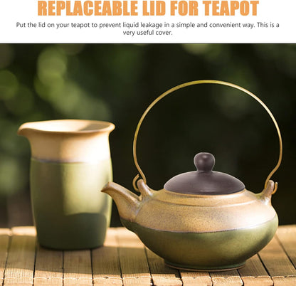 Yardwe Tea Kettle Lid, Replacement Lid for Purple Clay Tea Pot, Kungfu Teapot Top Lid for Blooming and Loose Leaf Tea
