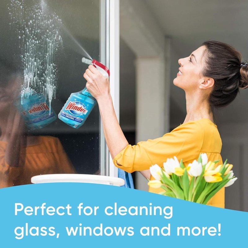 Windex 1 Gallon Refill, Glass Cleaner Refill 1 Gallon Original - With 1 Microfiber Cloth