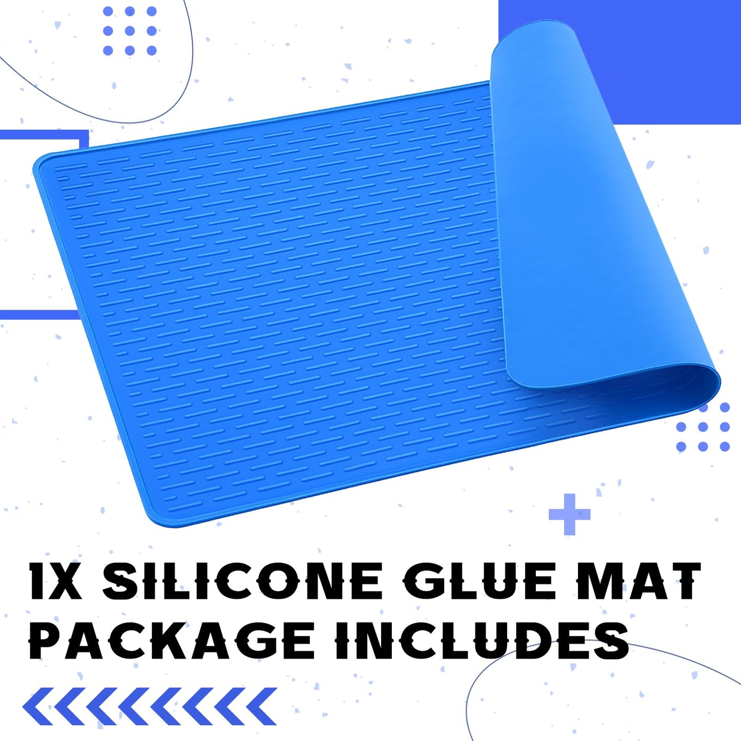 Breling 30"x20" Large Silicone Glue Mat, Thick 3.2mm, Heat Resistant Mat for Crafts, Projects, Tabletop - Easy to Clean Silicone Mats, Non-slip Surface - Rolls up for Convenient Storage