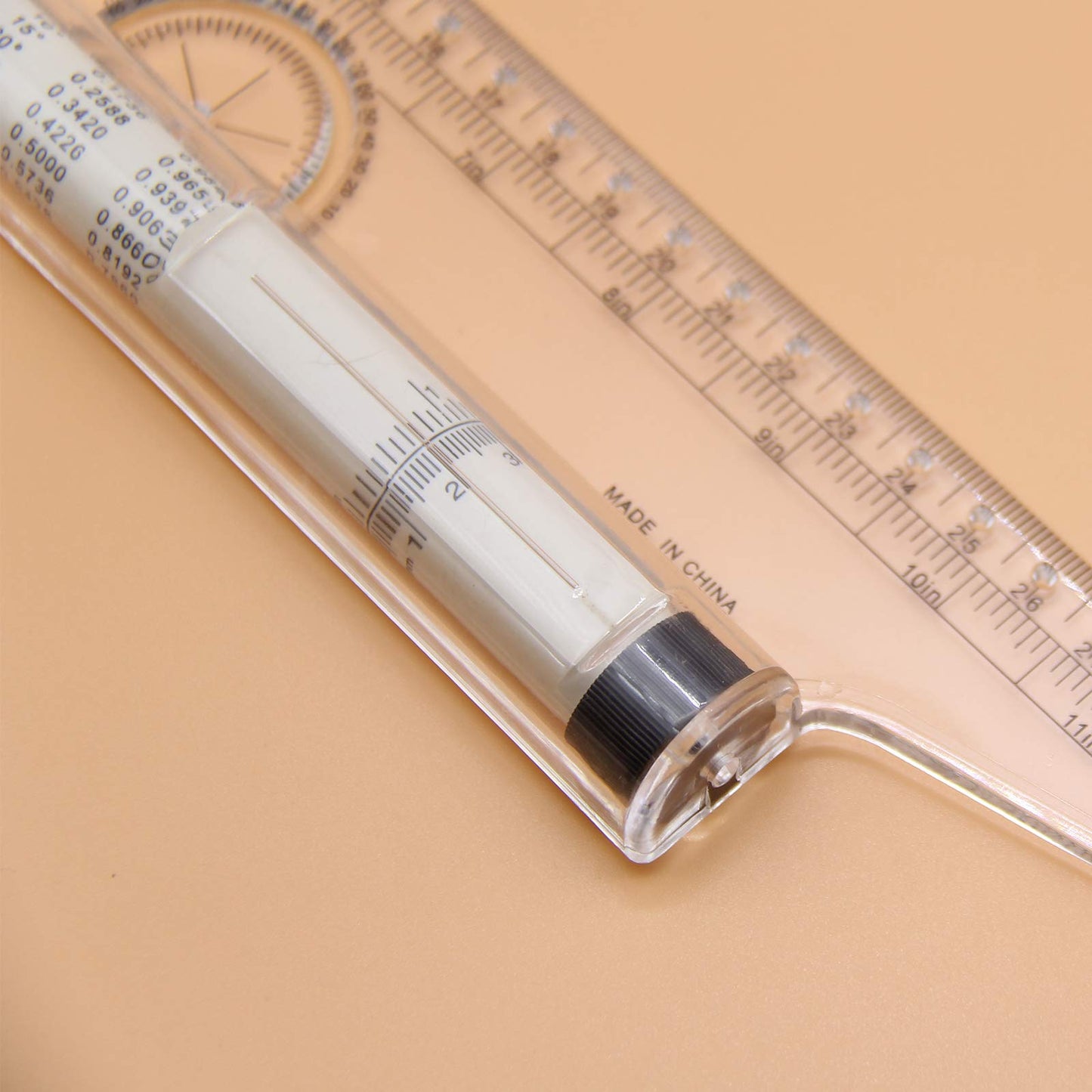 Plastic Measuring Rolling Ruler, Pack of 2, Multifunctional Measuring Rolling Ruler Drawing Roller Ruler, Ruler for Measuring, Drafting, Student, School, and Office, 12 Inches