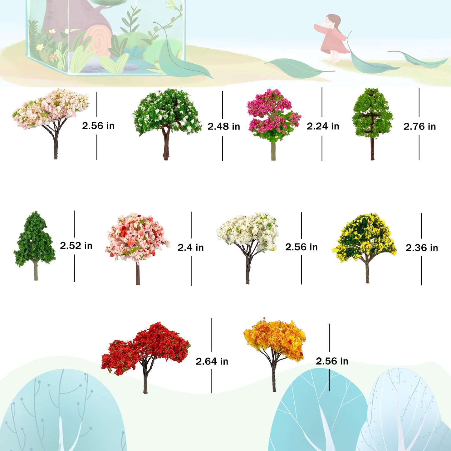 PIVNASY 56 Pcs Fairy Garden Accessories, Mini Resin Animals Figures, Miniature Table and Chairs, Moss Bonsai Micro Landscape Ornaments Kit, Miniature Garden Kit, Terrarium Ornaments DIY Craft