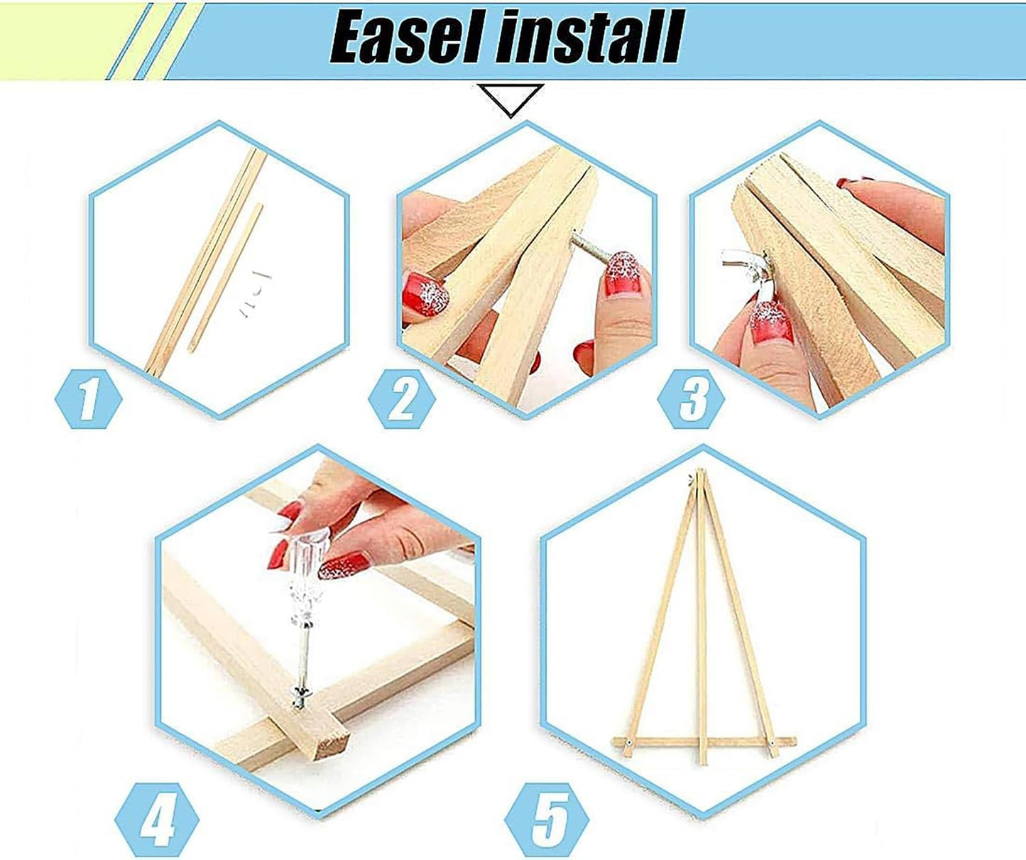 MaiMMaledy Paint by Numbers Kit for Adults Beginners Canvas Pictures with Framed Drawing Painting Acrylic Pigment with Wooden Triangle Easel Colorful Flowers 8Wx12L inch