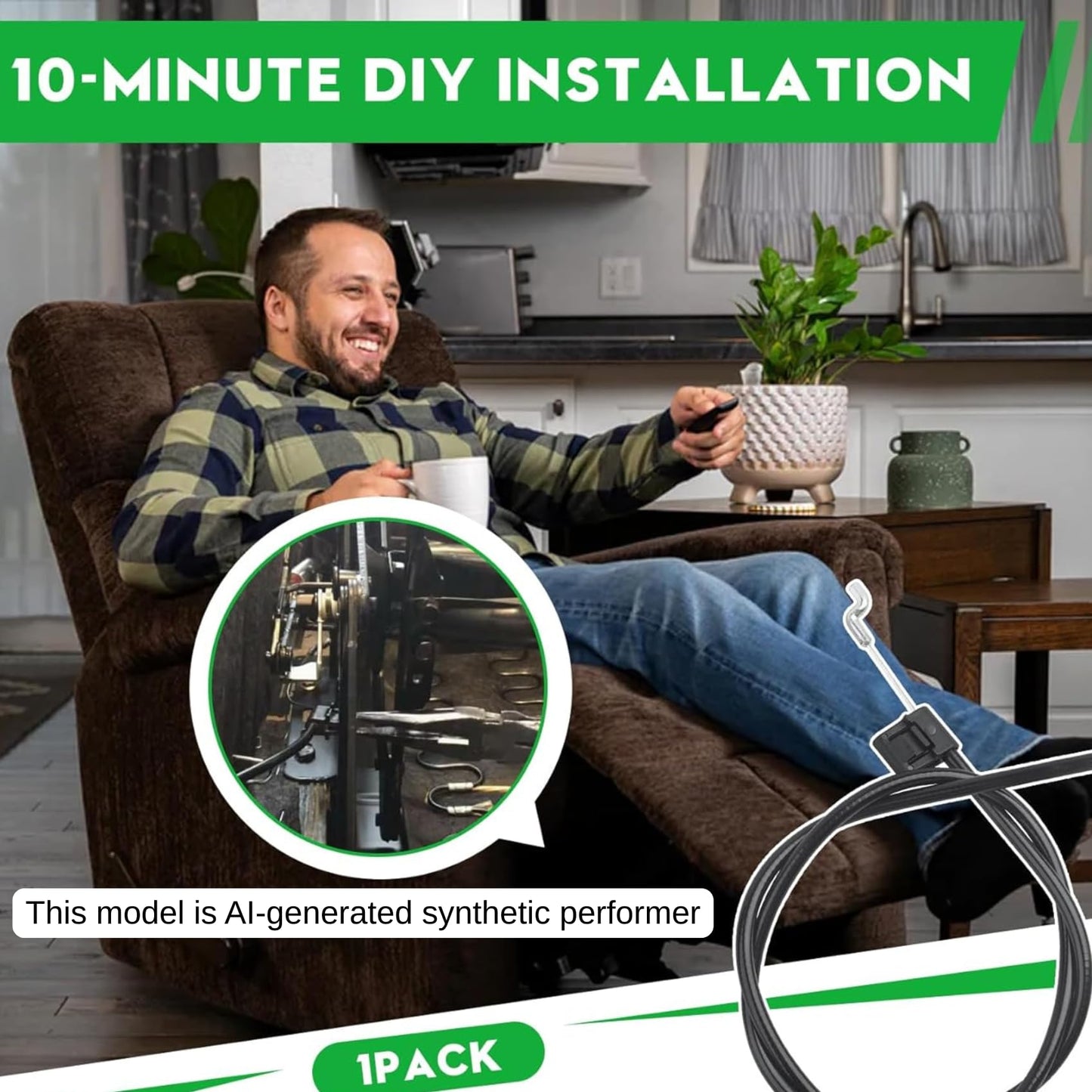 34.5 Inch Recliner Release Cable for Ashley Lazy Boy & Lane Recliner Chair