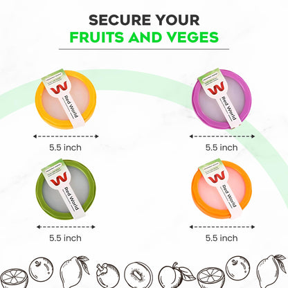Avocado Saver and Onion Storage - Avocado Keeper Tomato Saver 4-Piece Set Silicone Food Storage Containers & Lemon Garlic Potatoes Saver - Reusable Fruit and Vegetable Storage Containers for Fridge