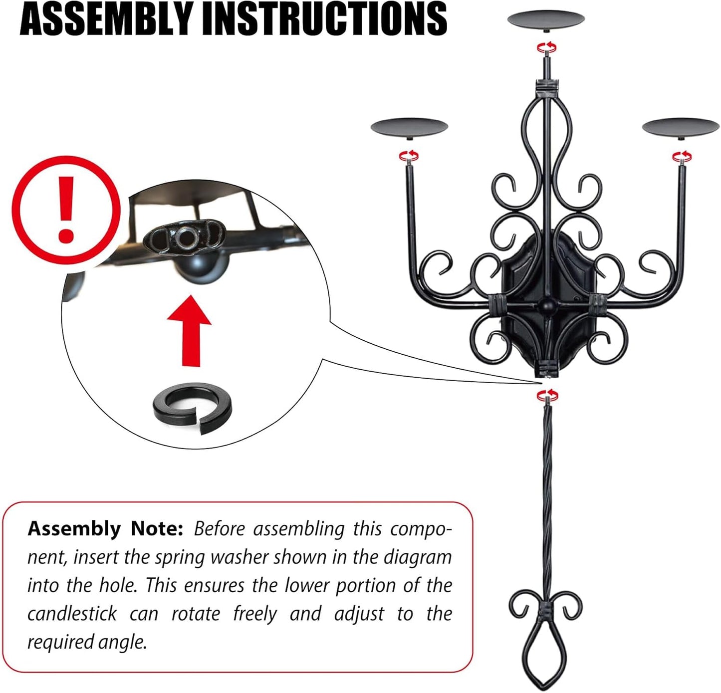Holder3 RoomSet 1 Large Wall Sconce Candle Iron Candelabra,Gothic Victorian Metal Wall DecorOversized Wall Candle