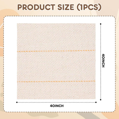 2PC 40"x40" Inch Premium Tufting Cloth with Marked Lines, Monks Cloth for Tufting Gun Rug Tufting, Rug Tufting Supplies Punch Needle Fabric for Art Hand Making DIY Craft Decoration