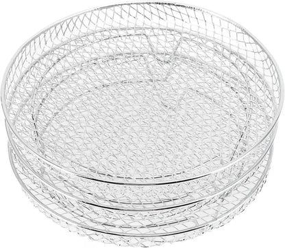 Fdit 3Pcs Air Fryer Racks, Stackable Dehydrator Racks for Food Grade Stainless Steel Air Fryer Accessories