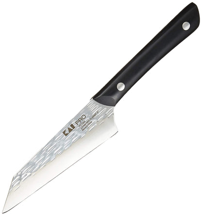 Kai PRO 6" Chef’s Knife, Hand Sharpened Kitchen Knife for Professional and Home Chefs, Japanese AUS6M Stainless Steel Blade, Full-Tang POM Handle, NSF Certified