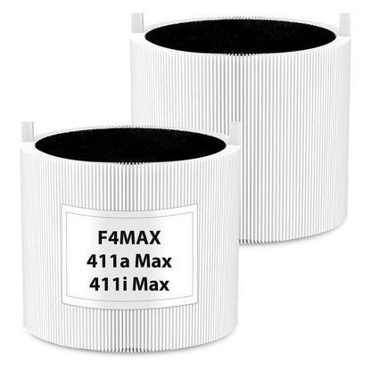 APRIL-FLOWER 411i & 411a Max Replacement Filter Compatible with Blue Pure 411i & 411a Max Air Puri-Fier, 2 Pack Blue Pure 411i Max F4MAX Particle and Activated Carbon Filter
