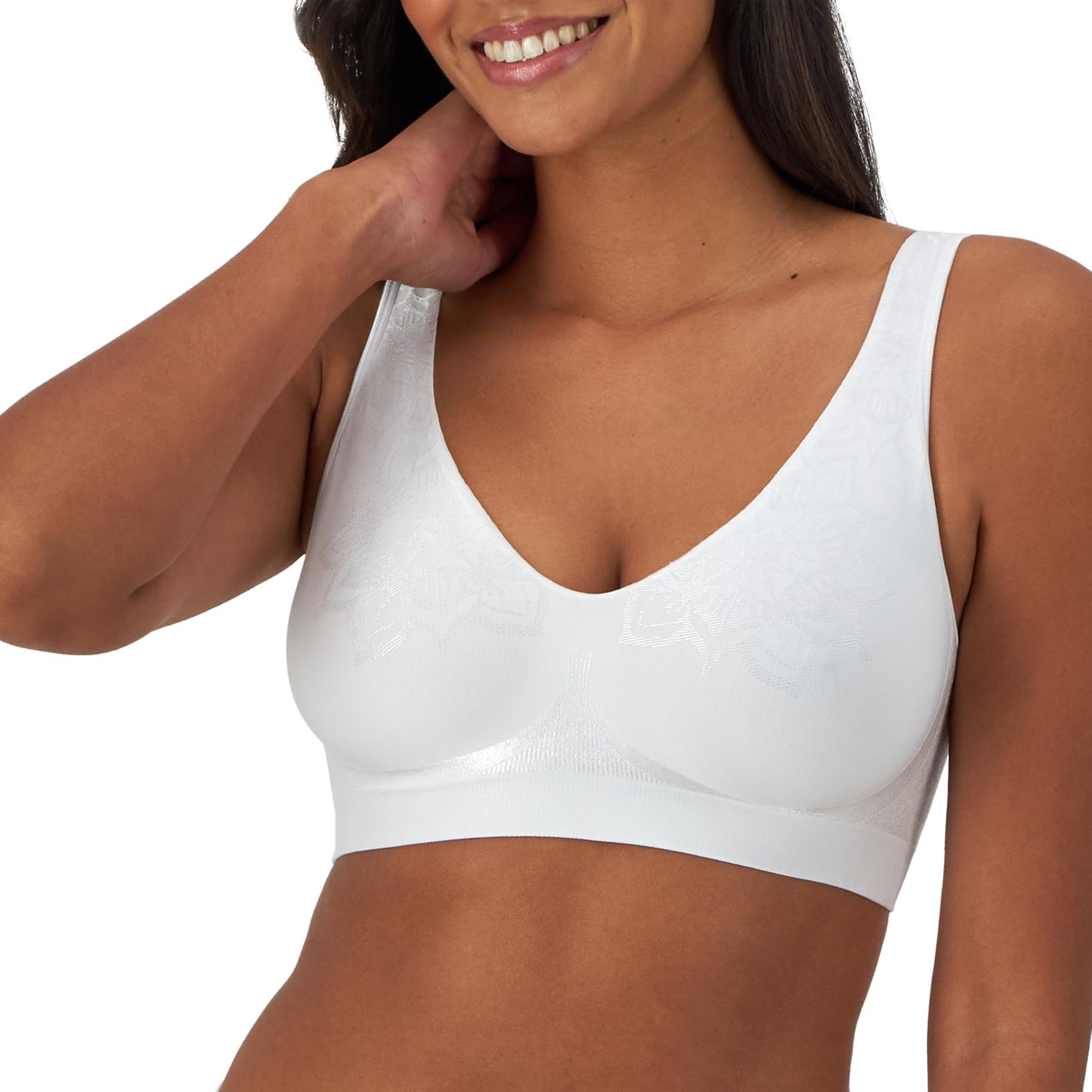 Bali Women's Wireless Bra, Comfort Revolution Seamless T-Shirt Bra, Moisture-Wicking, ComfortFlex Fit
