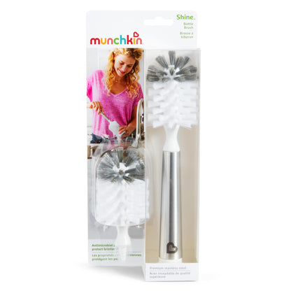 Munchkin® Shine™ Stainless Steel Bottle Brush and Refill Brush Head