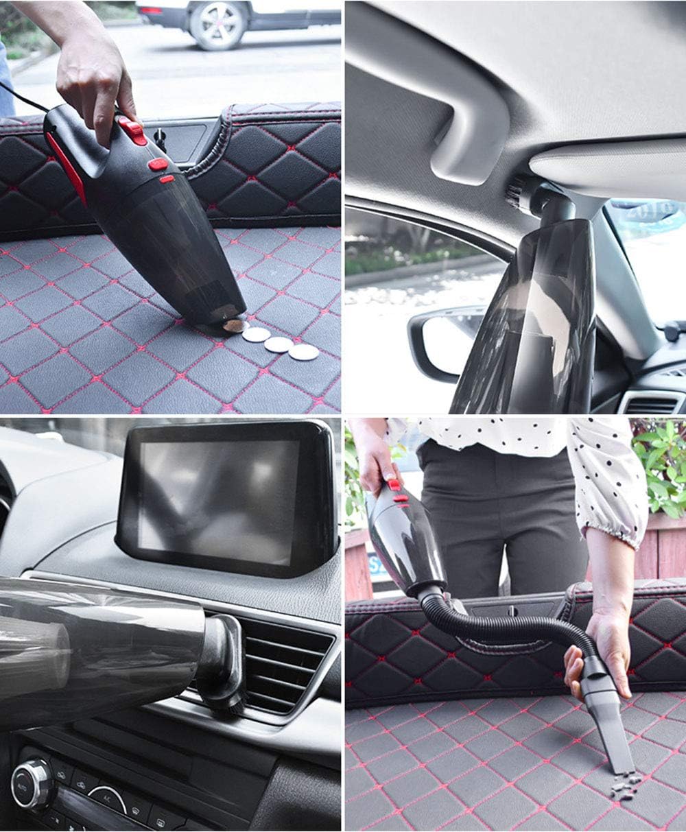 Manual Vacuum Cleaner, 120W High-Power, Portable Hand Vacuum Cleaner for Fast Car Cleaning