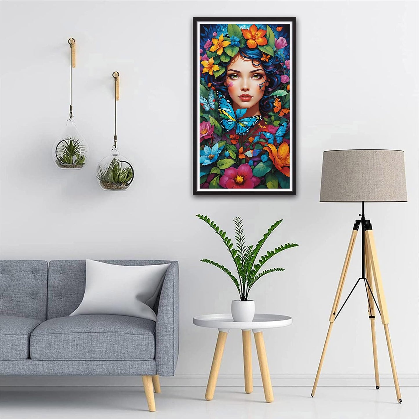 ARTGOTO Large Square Drill Diamond Art Painting Kits for Adults,15.7x27.5inch/40x70cm Woman B DIY Full Square Diamond Dots Large Size,Big Gem Art and Crafts for Home Wall Decor Gifts