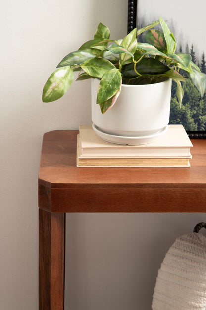 Kate and Laurel Talcott Modern Rectangle Wood Console Table; 36 x 14 x 33; Walnut Brown; Transitional Decorative Two-Tier Entryway Table for Use as a Behind Couch Table or a Bedroom Accent