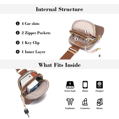 INICAT Anti Theft Crossbody Bags for Women Travel Small Sling Bags Cross Body Bag Purses for Woman