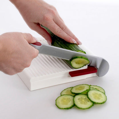 Westmark Adjustable Cheese Slicer with Board & Stainless Steel Sharp Blade, German Cheese Cutter with Precise Thickness Control, Multipurpose Food & Cheese Slicer, Effortless Slicing, White