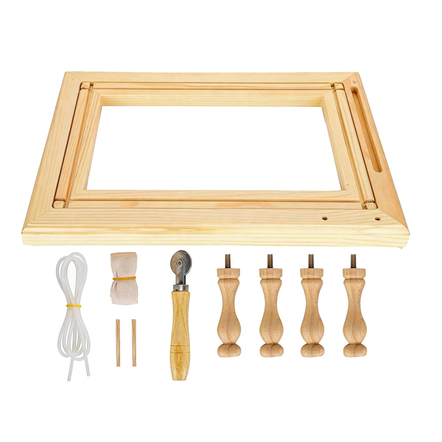 LANXGNAN Beech Wood Embroidery Frame Stand - Holder with Inner Frame