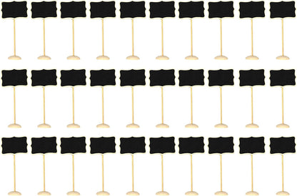 FGen 30pcs Creative Small Blackboard Wedding Gift Home Decoration Crafts Wooden Blackboard Bar Table Decoration