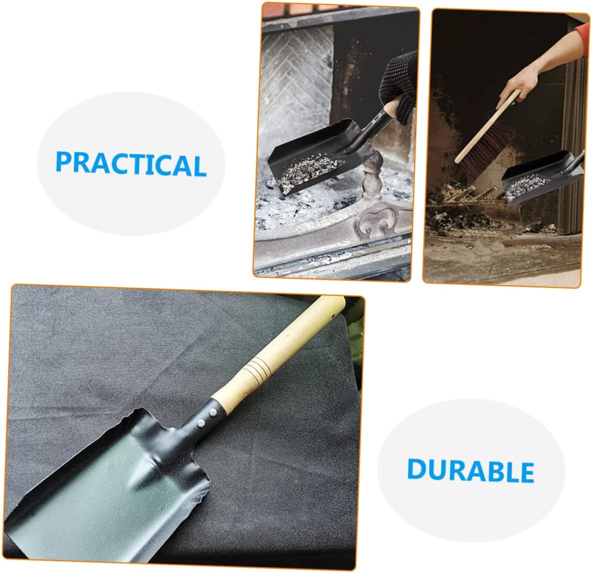 BESPORTBLE Mini Multi-Tool Fireplace Shovel, Soot Digging Tools, Charcoal Ash Poker Scoop, Practical Household Soil