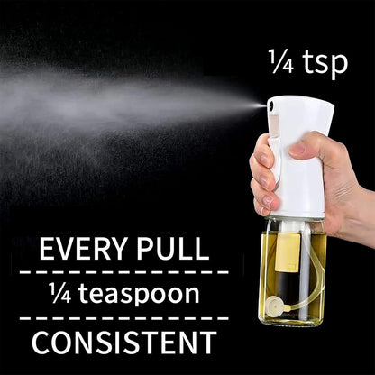MyHome 101 Glass Oil Sprayer for Cooking - Olive Oil Mister Spray Bottle - 6.7 fl.oz - Air Fryer Accessories - Refillable Dispenser for Kitchen