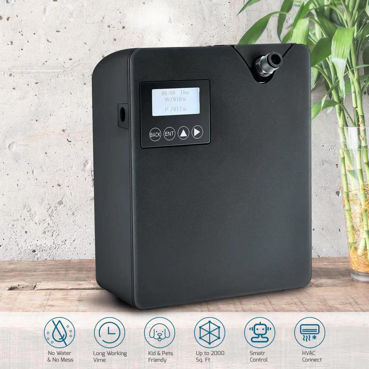 JCLOUD Smart Scent Air Machine with Cold-Air Tech for Home, Hotel Scent Diffuser, Waterless Essential Oil Diffuser 300ML, HVAC Scent Diffuser for Essential Oils for Large Room, Office, Spa