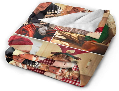 QETXVI 60"x 80" Custom Blanket with Photos Text Customized Blanket Personalized Flannel Throw Blankets for Adult Kid