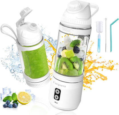 Portable Blender for Shakes and Smoothies, 24oz Travel Blender, 300W Type-C Rechargeable with Travel Lid