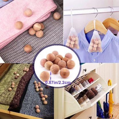 Cedar Blocks for Clothes Storage, 120 Cedar Balls for Effective Clothes Storage