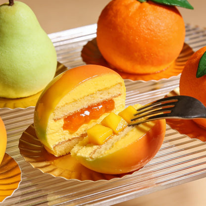 Juome 2 Pack 3D Mango Shape Cake Mold - 8 Cavity Fruit Pudding Mango Silicone Molds for Baking Pastry, Ice Cream, Mousse Cake Decoration Mould Supplies