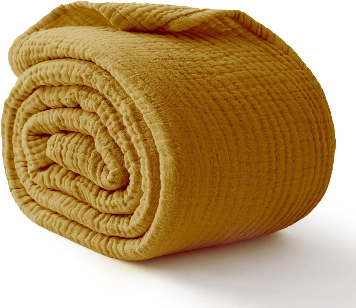 Kozyhvn 100% 50"x 70", 6 Summer Cotton Muslin Blanket Large Layers Breathable and Lightweight Cotton Throw Blankets