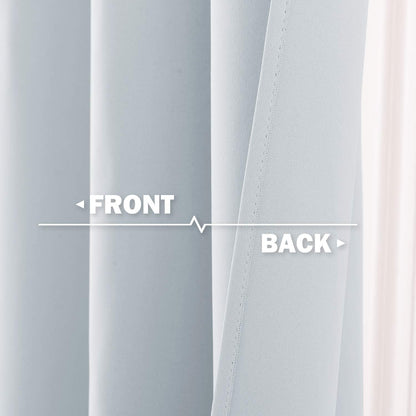 NICETOWN Greyish White Tiers Kitchen Curtains, Room Darkening Energy Efficient Grommet-Top Panels for Short Windows