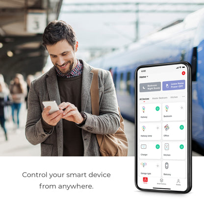 GLOBE Electric 34919 Wi-Fi Smart 5.5W (60W Equivalent) Straight Filament Tunable White Amber Glass LED Light Bulb, No Hub Required, Voice Activated, 2000K - 5000K, Vintage Edison Style, 500 Lumns