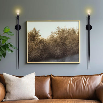 Candle Sconces Long Wall Candle Holder - 33" H Set of 2 Black Long Wall Candle Sconce Retro Chic Wall Sconces Candle Holder Decoration for Dining Room, Living Room, Office, Bathroom