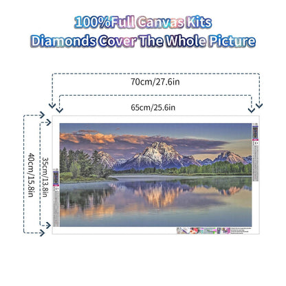 JATOK Large Square Diamond Art Kits for Adults, Full Drill Landscape 5D Diamond Painting Kits for Beginners, DIY Gem Art Picture for Gift Home Wall Decor, 40x70cm/15.7x27.5inch
