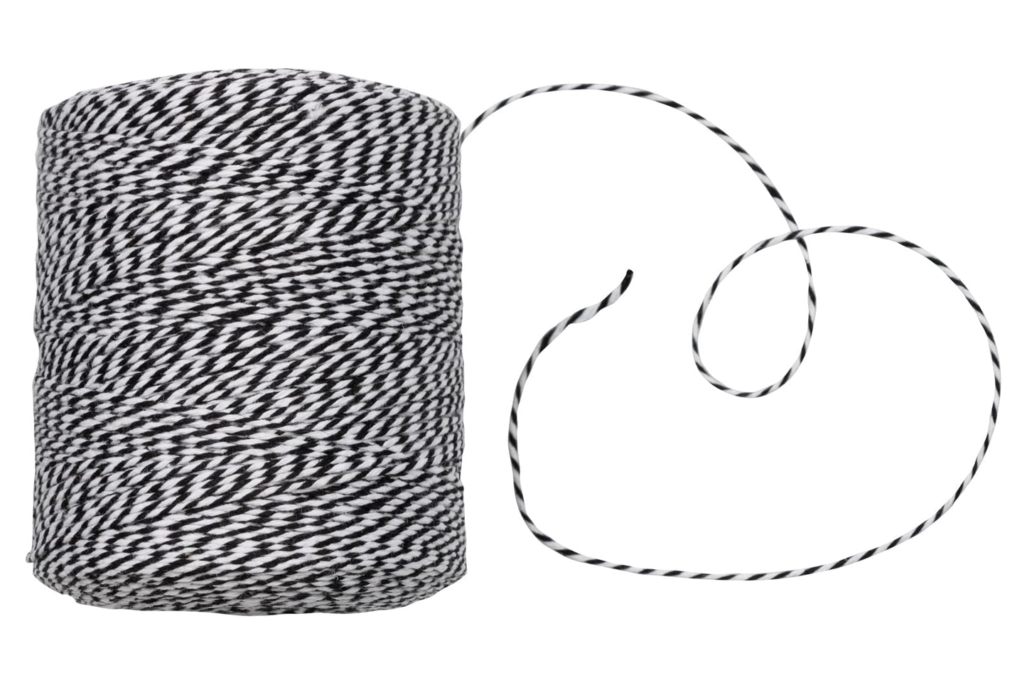 JAM PAPER Twine - Black & White Baker's Twine - 500 Yards - Sold Individually