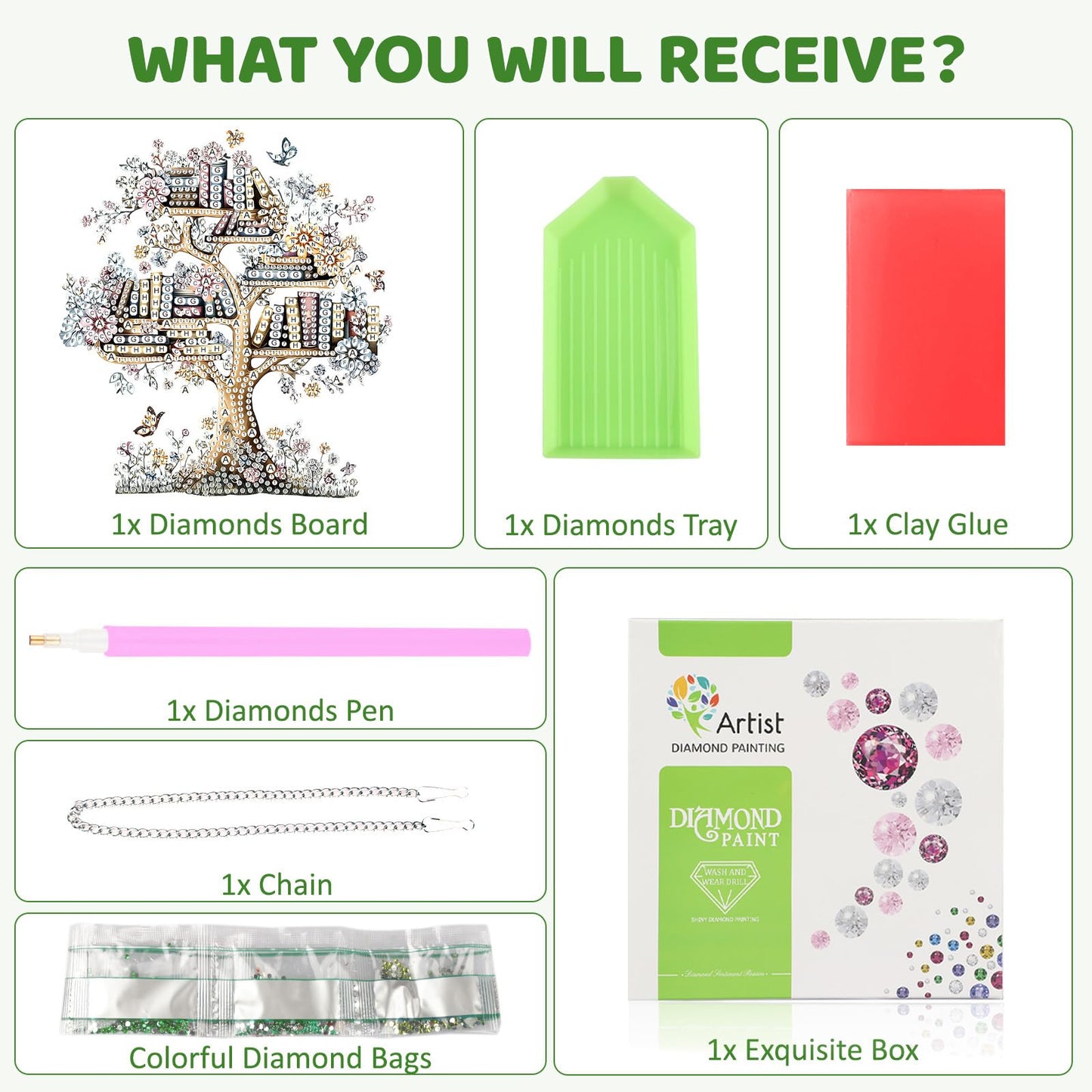 MEIYUDA Book Tree Diamond Art Hanging Kits for Adults Beginners, Book Diamond Painting Suncatchers Kit Ornaments, DIY Special Shaped Rhinestone Window Pendants Kit for Home Garden Wall Decor Gift