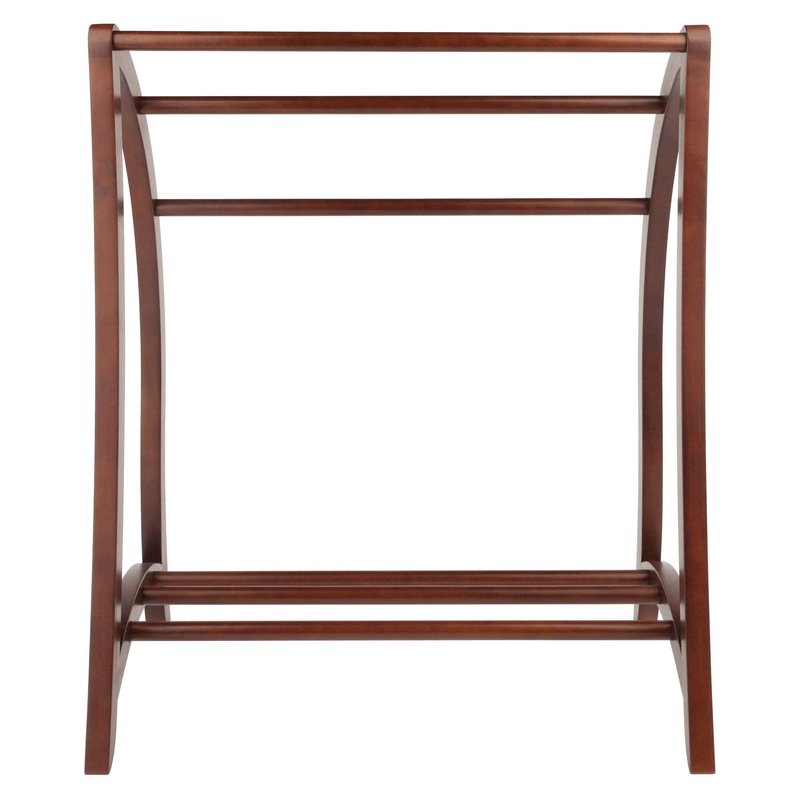 Winsome Wood Quilt Rack With 3 Rungs, Antique Walnut (94036)