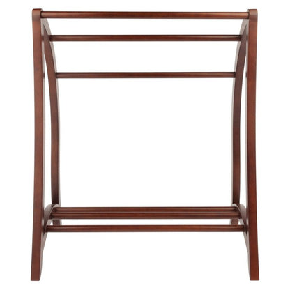 Winsome Wood Quilt Rack With 3 Rungs, Antique Walnut (94036)