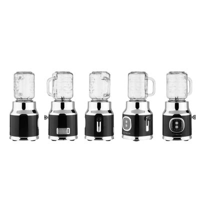 CULINARY CHEF Retro Smoothie Maker Personal Blender with Mason Jar, Perfect for Shakes and Smoothies, Countertop, Dishwasher Safe, BPA-Free, High Power 300W, Black